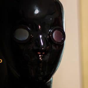 Latex hood with lens