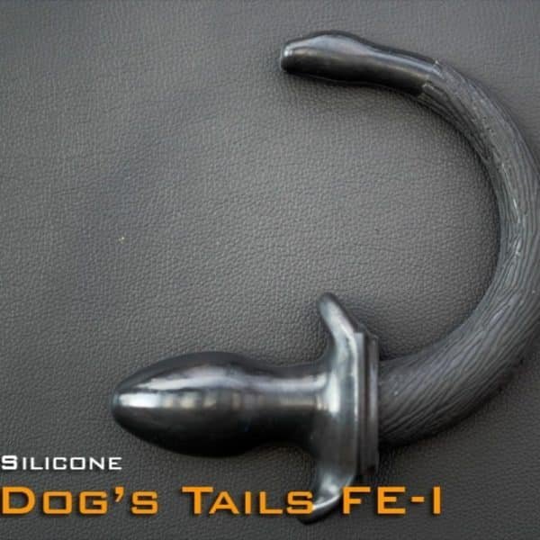 Silicone Black Puppy Tail Butt Plug