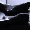 Latex Five Toes Socks Long Black I