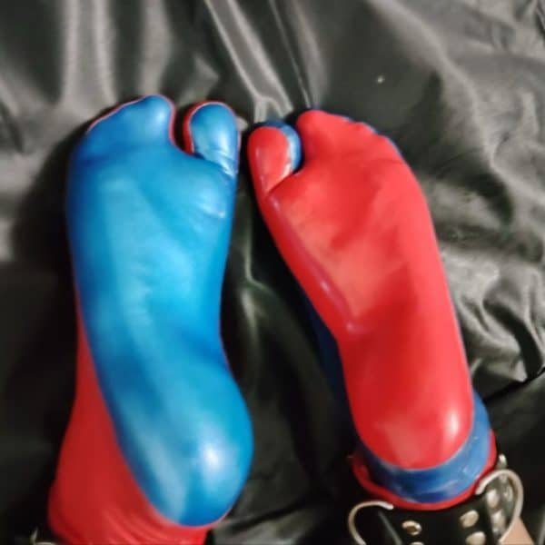 Latex Two-Toe Short Socks