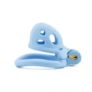 Hollowed-Out Chastity Cage-Blue