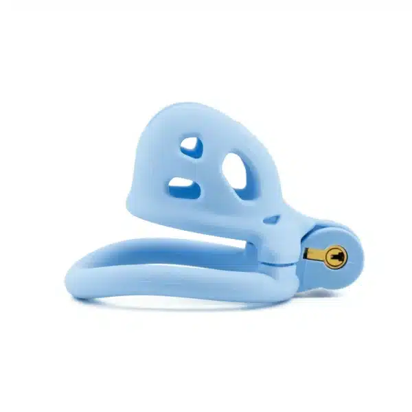 Hollowed-Out Chastity Cage-Blue