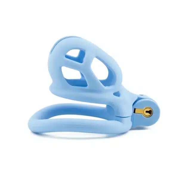 Hollowed-Out Chastity Cage-Blue
