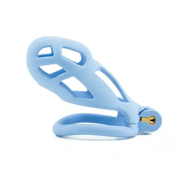 Hollowed-Out Chastity Cage-Blue