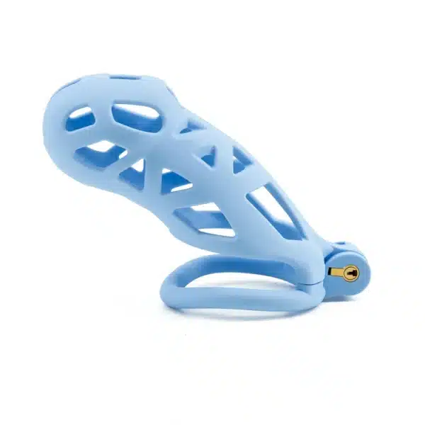Hollowed-Out Chastity Cage-Blue