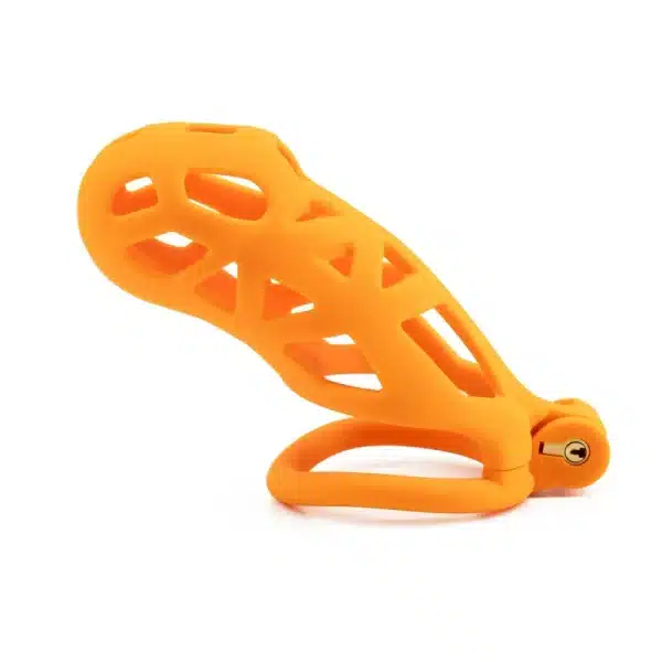 Hollowed-Out Chastity Cage-Orange