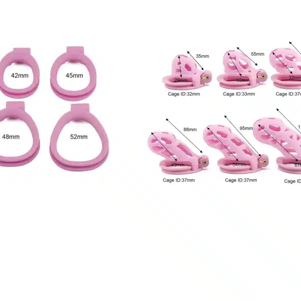 Hollowed-Out Chastity Cage-Pink