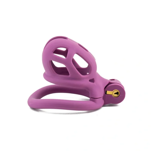 Hollowed-Out Chastity Cage-Purple