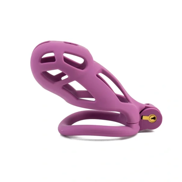 Hollowed-Out Chastity Cage-Purple