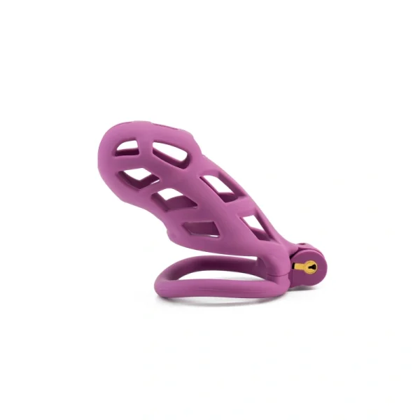 Hollowed-Out Chastity Cage-Purple