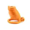 Orange Dog Chastity Cage