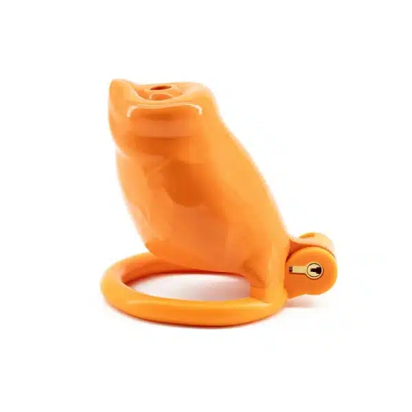 Orange Dog Chastity Cage