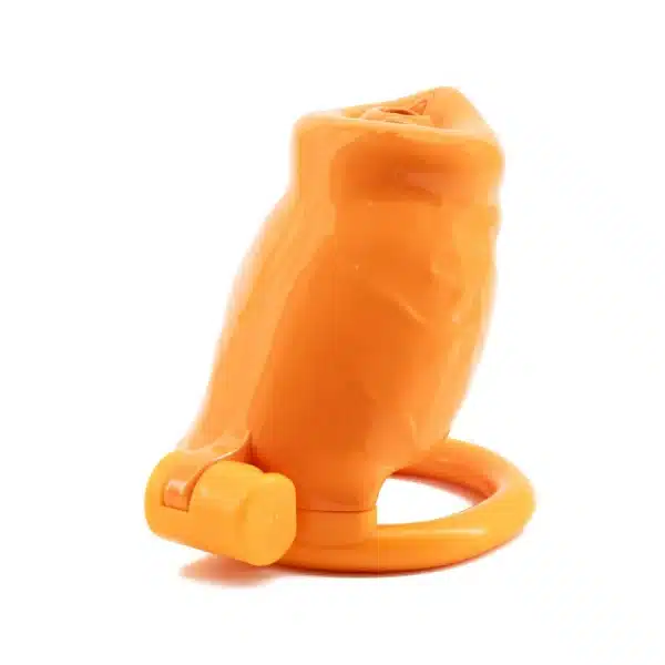Orange Dog Chastity Cage