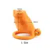 Orange Dog Chastity Cage