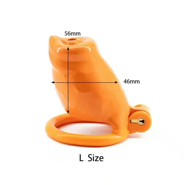 Orange Dog Chastity Cage