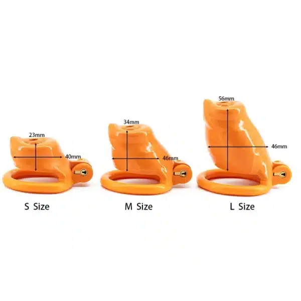 Orange Dog Chastity Cage