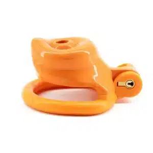 Orange Dog Chastity Cage