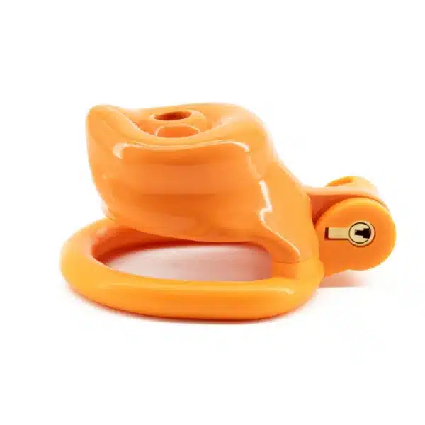 Orange Dog Chastity Cage