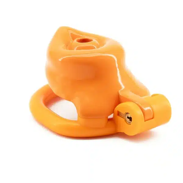 Orange Dog Chastity Cage