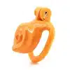 Orange Dog Chastity Cage