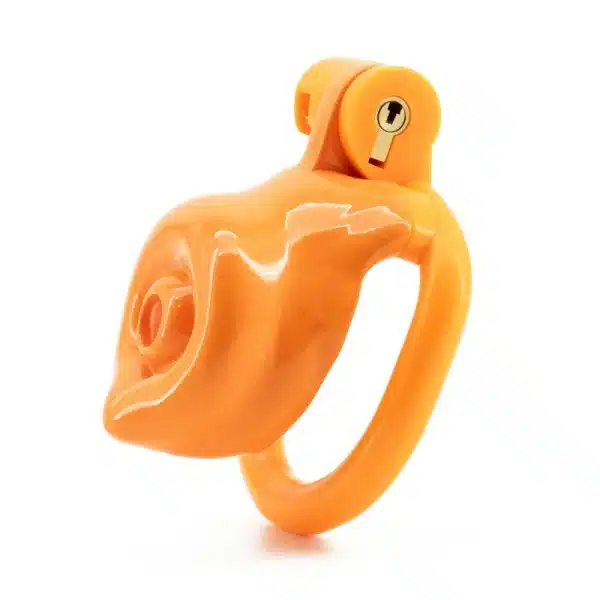 Orange Dog Chastity Cage