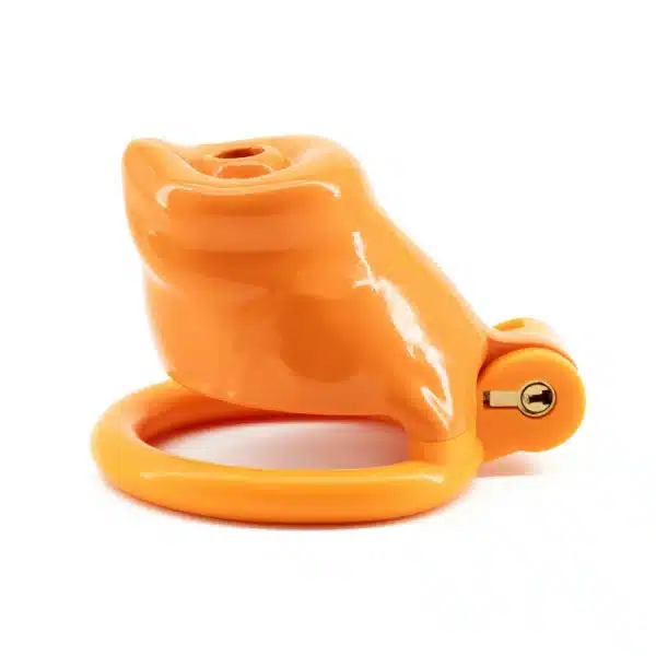 Orange Dog Chastity Cage
