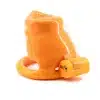 Orange Dog Chastity Cage