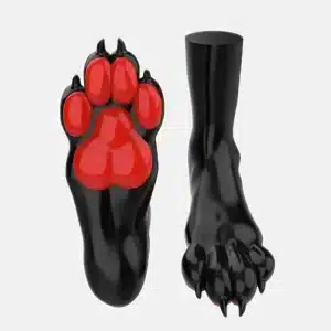Silicone Black Canine Feet — Colored (1)