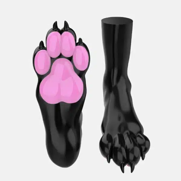 Silicone Black Canine Feet — Colored (10)