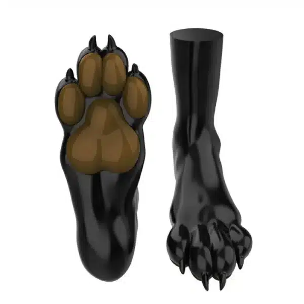 Silicone Black Canine Feet — Colored (12)