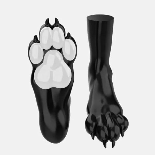 Silicone Black Canine Feet — Colored (5)