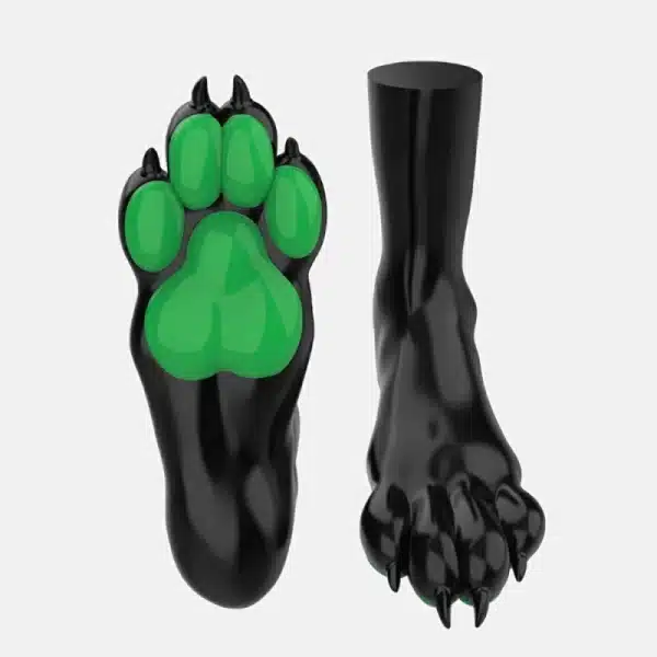 Silicone Black Canine Feet — Colored (6)