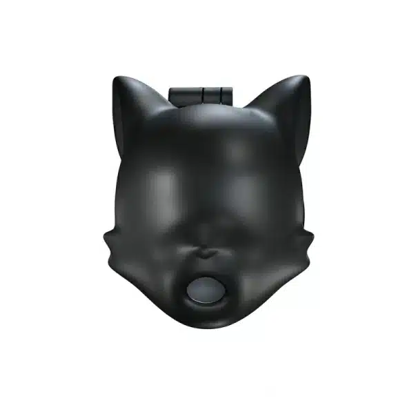 Silicone Black Cat Drone Chastity Cage