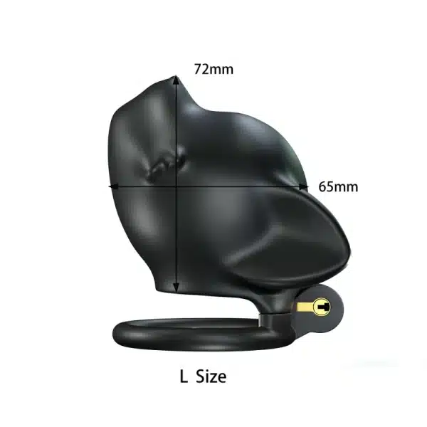 Silicone Black Cat Drone Chastity Cage