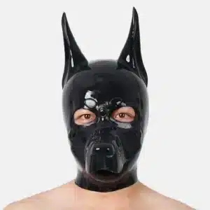 Silicone Black Doberman Muzzle Dog Hood (2)