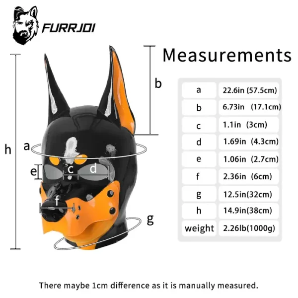 Silicone Black Doberman Muzzle Dog Hood (a)