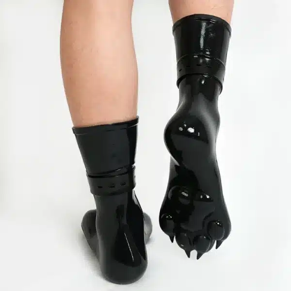 Silicone Black Feet Paws with Bindings (1)