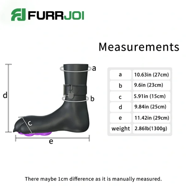 Silicone Black Feet Paws with Bindings (5)