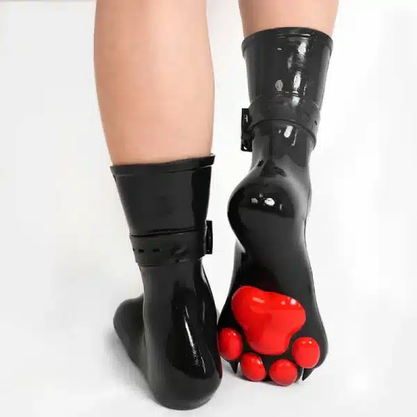 Silicone Black Feet Paws with Bindings — Colored (1)