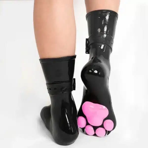 Silicone Black Feet Paws with Bindings — Colored (20)