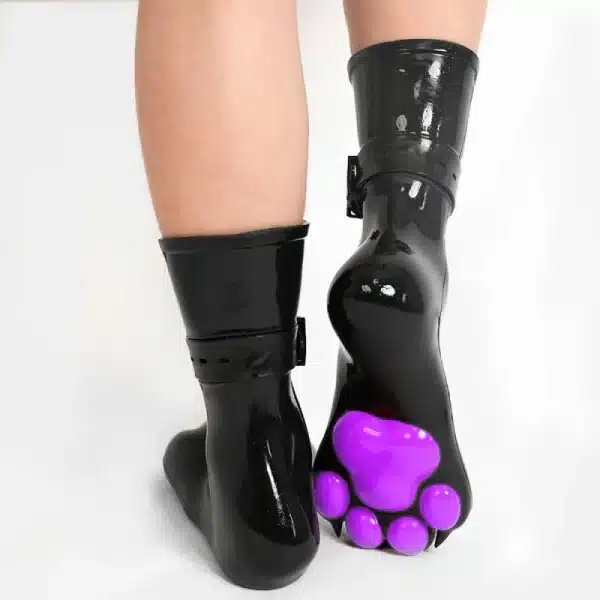 Silicone Black Feet Paws with Bindings — Colored (21)