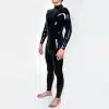 Silicone Black Neck-entry Bodysuit