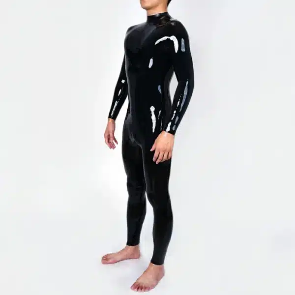 Silicone Black Neck-entry Bodysuit