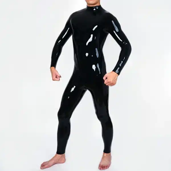 Silicone Black Neck-entry Bodysuit