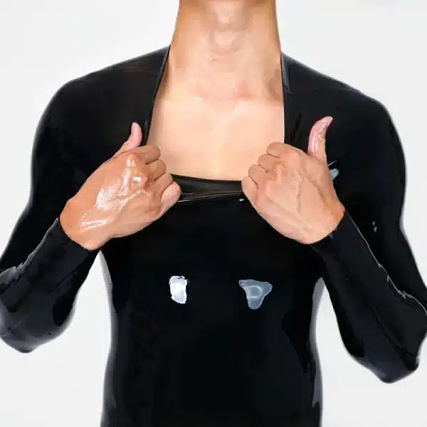 Silicone Black Neck-entry Bodysuit