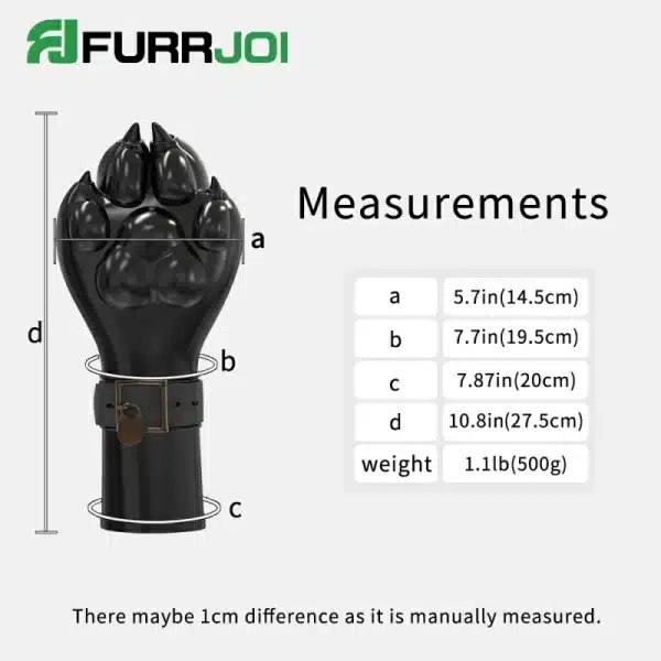 Silicone Black Paws Fist Gloves — Colored (12)