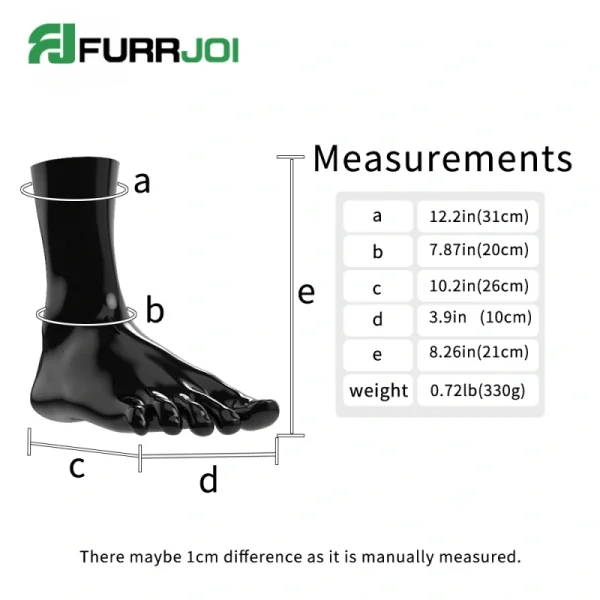 Silicone Black Realistic Foot Sleeves (3)