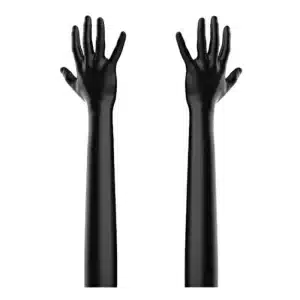 Silicone Black Realistic Long Gloves (1)