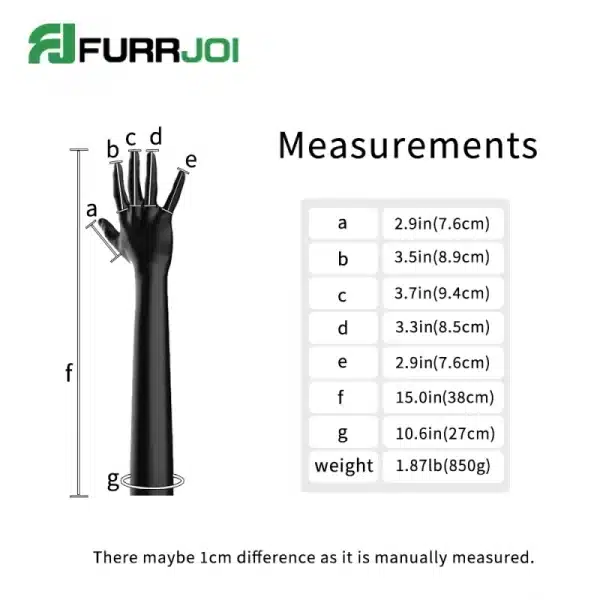 Silicone Black Realistic Long Gloves (2)