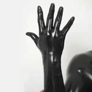 Silicone Black Realistic Short Gloves (1)